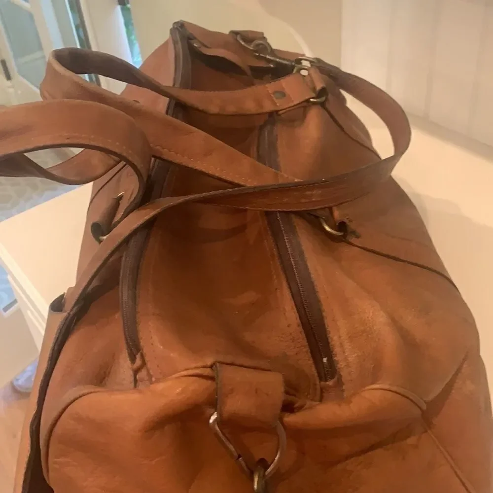 Vintage Distressed  Leather Satchel